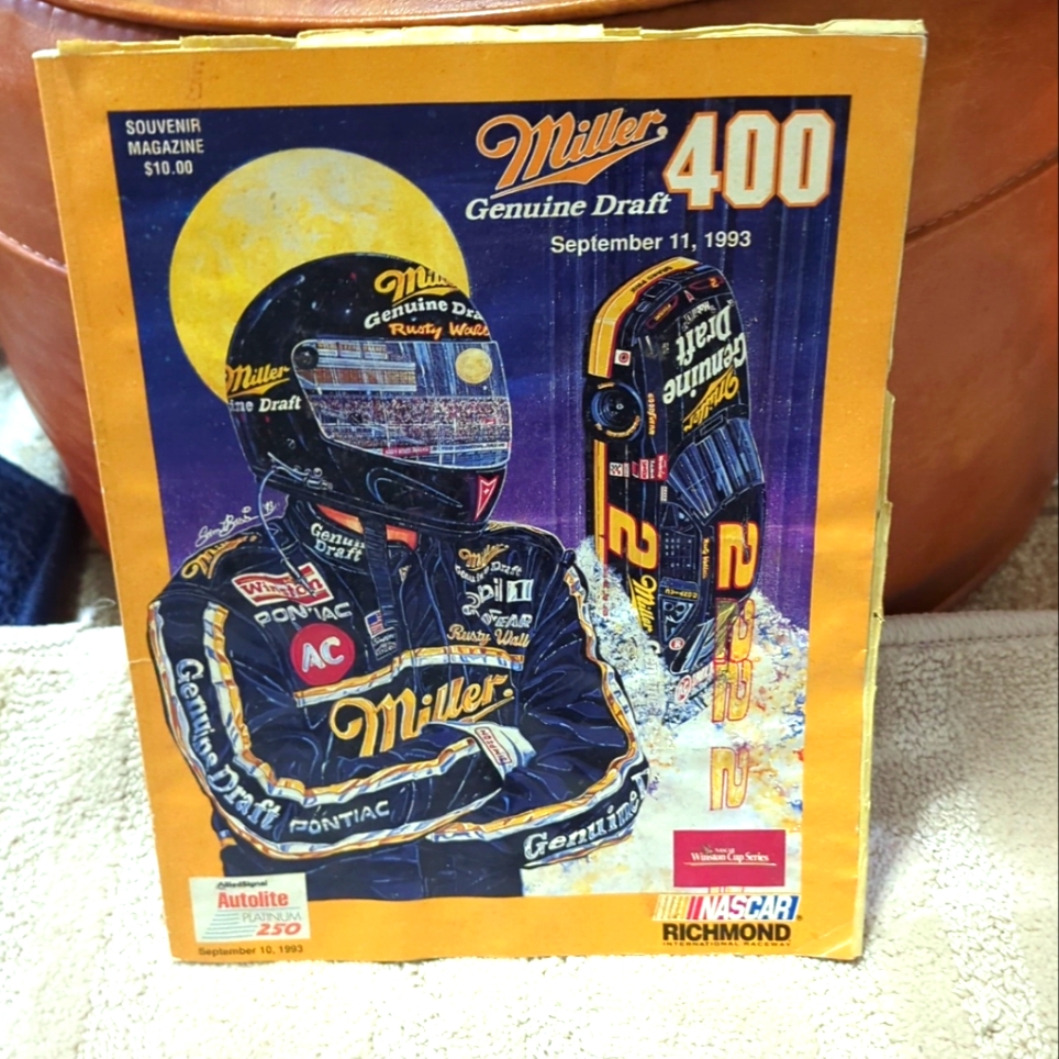 Miller Genuine Draft 400 Souvenir Magazine Nascar 1993